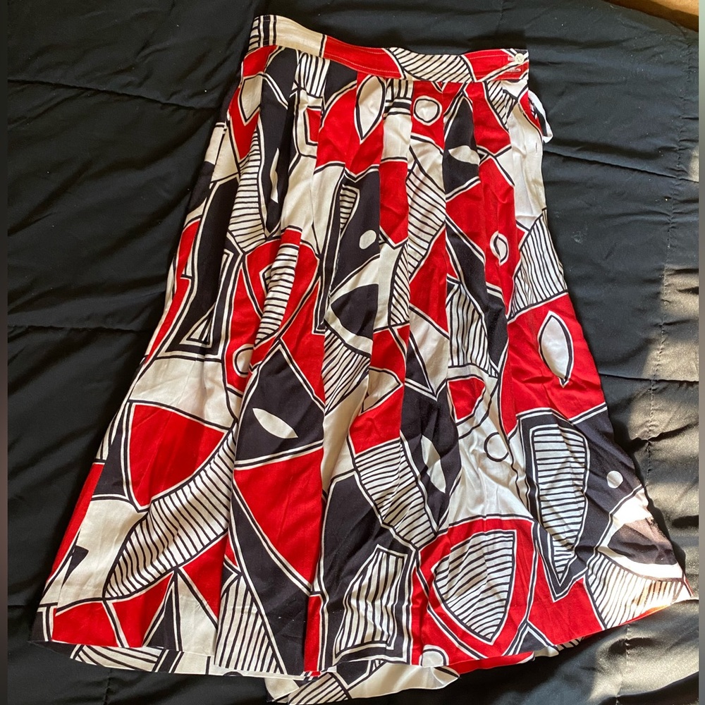 Vintage, abstract pattern black white red